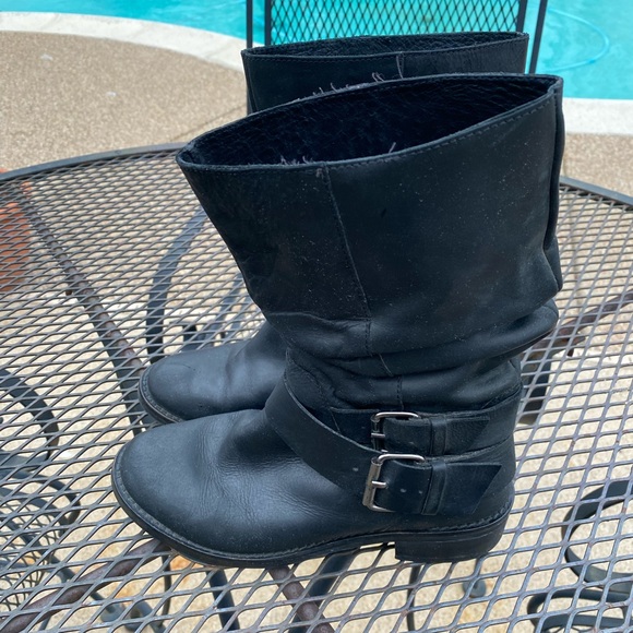 Matisse Engineer (Robbie) Side Buckle Black Leather Moto Biker Boots Size 6.5 - Picture 6 of 16